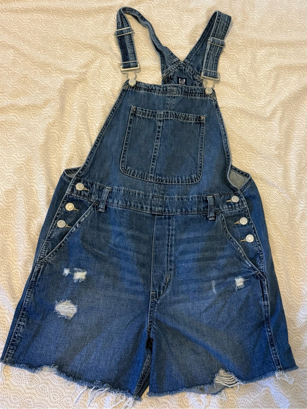GAP Dark Blue Denim Overall Shorts